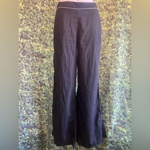 Jason Wu Black Satin Wide-Leg Pants